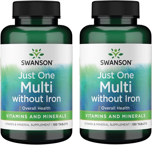 [BRSWGAAODN6B6ELG] Swanson Century Formula Multivitamin Without Iron 130 Tabs (2 Pack)