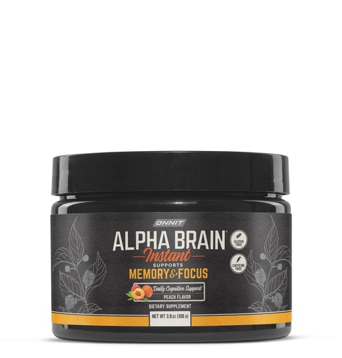 [BRSWGFAEAUDQA2QZ] Onnit Alpha Brain Pwdr Peach, 3.8 oz