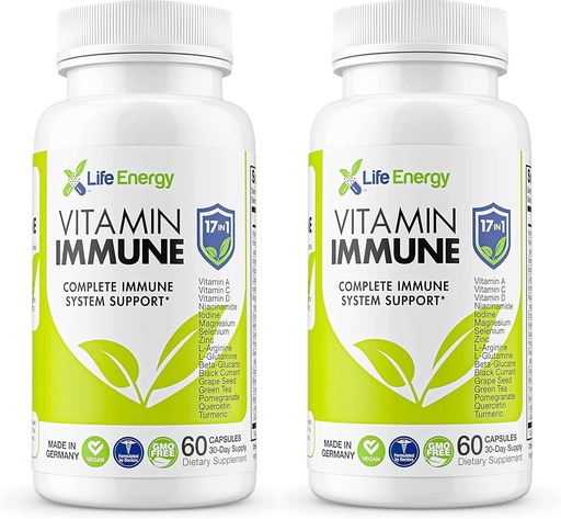 [BRSROEADOJ7GEALG] 17 in 1 Immune Support Supplement | Immune Boost with Vitamin C, Vitamin D, Vitamin A, Zinc, Quercetin, Turmeric, Green Tea, Selenium | Daily Immunity Support Supplement for Adults - 60 Count (2)