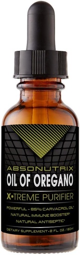 [BRSWIEIPO5YWCFDU] Absonutrix Oil of Oregano 43 mg, 540 Servings, 2 Oz Bottle, High Bioavailability, 85% Carvacrol Oil, Quick Absorption, Potent Ingredients, Cruelty-Free, Third-Party Tested, Non-GMO, Made in USA
