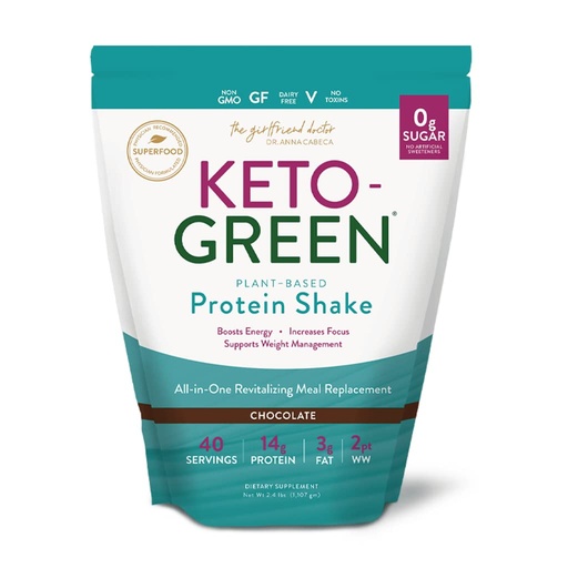 [BRSWGAQ3CMOWOCA2] VIDAPURA Keto-Green Protein Shake by Dr. Anna Cabeca – Chocolate Vegan Protein for Daily Wellness, Energy & Smooth Digestion – 40 Servings
