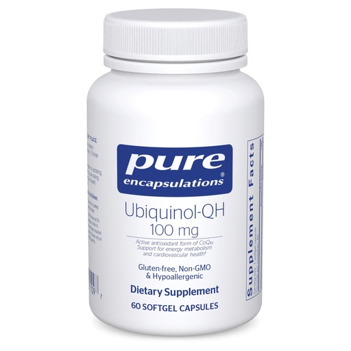 [BRSWIYAICICQIDQZ] Pure Encapsulations Ubiquinol-QH - 100 mg CoQ10 - Supports Energy Metabolism & Heart Health* - Coenzyme Antioxidants Supplement - Non-GMO - 60 Softgel Capsules