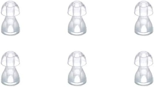 [BRSWGFTQBEFWMELF] （6pcs/lot）Hearing Aid Ear Tips Silicone Earplug Domes for BTE,ITE and Pocket Hearing Aids Ear Bud Replacements (Small φ8mm)