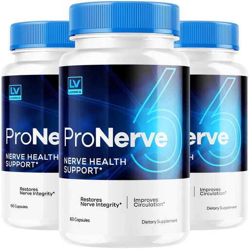 [BRSRAYYRAAFAM3YZ] Pronerve 6, Nerve Health Advanced Formula Supplement Support Pills - 180 Capsules (3 Month Supply) - Pack of 3