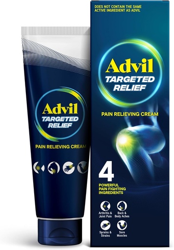 [BRSROBQ5B4HRUYDK] Advil Targeted Relief Pain Relieving Cream, Minor 관절염 통증, 관절 통증, 허리 통증 및 근육 통증의 강력한 완화의 8 시간까지 - 4 oz