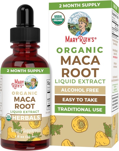 [BRSWYHAPBYHBMFDB] MaryRuth’s USDA Organic Maca Root Liquid Drops | Vegan | Non-GMO | Gluten Free | Alcohol Free | 1 Fl Oz