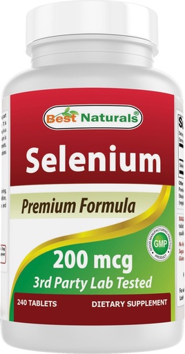 [BRSWIGQQAQNQIHTG] Bedste Naturals Selen 200 mcg tillæg, 240 Tæl