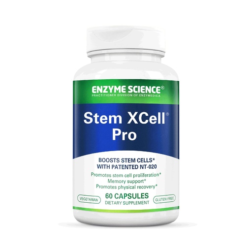 [BRSWKGDRDIDQ2FDI] Enzyme Science Stem XCell Pro - Stem Cell Support Supplement for Women & Men, NT-020 Antioxidant & Botanical Enzyme Blends with Vitamin D3, Brain & Cellular Health Support, Gluten Free - 60 Caps