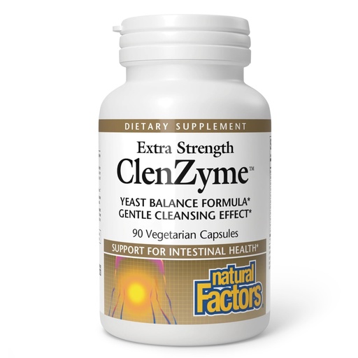 [BRSWGHTYAB6R4HL4] Natural Factors, ClenZyme, Extra Strength Yeast Balance Formula, 90 Capsules