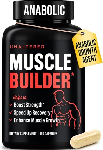 [BRSWYCYTPMPWG33A] UNALTERED Anabolic Muscle Builder for Men - Growth, Size, Strength - Natural Muscle Building Supplement & Energy Booster - Tribulus Terrestris, Ginseng, Vitamin D3, Ashwagandha - 150 Capsules