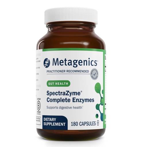 [BRSWIB33CQNQM3TM] Metagenics SpectraZyme Enzyme Complex - Plant-Based Digestive Enzymes for Protein, Fat & Carbohydrate Breakdown - Supports Indigestion, Bloating & Colon Health* - Gluten-Free, Vegan - 180 Capsules