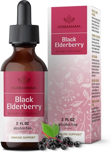 [BRSWYYA5DMNA2ALD] HerBAMMA Black Elderberrys llança - Extrapellador de Vegan Elderberberrys per suport d'Imne - No-GMO, Audit i Sugar-Free Imunity suplementari, 21 dies d'aigua