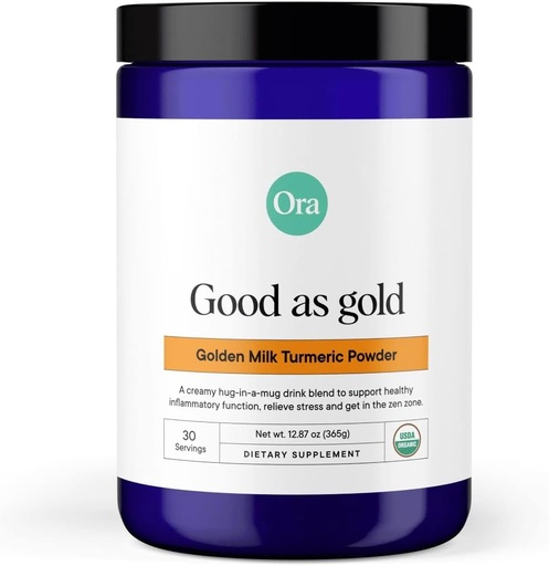 [BRSWGGL6C4CBG2QZ] Ora Ora Organic Golden Milk Powder - Ayurvedic Turmeric Powder with Organic Adaptogens - Ashwagandha, Reishi y Ginger ← Orgánica, libre de gluten, libre de soja, Vegan, non-GMO - Maple &amp; Vanilla, 30 Servings