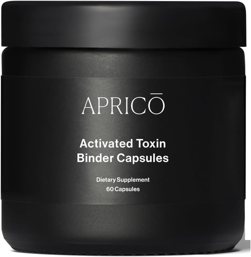 [BRSRMZL4BYIGME3F] Aprico Activated Toxin Binder Capsules with Activated Charcoal, Zeolite, and Aloe Vera - Detox Support (60 Capsules)