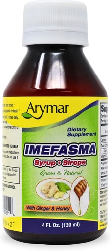 [BRSWKFY3CYOQCEI7] Arymar Imefasma with Ginger & Honey Cough Syrup (4 oz) - Gentle Relief with Natural Ingredients