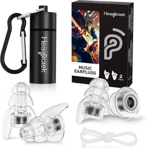 [BRSW2GACDENQI3DK] Hearprotekコンサートイヤープラグ、2Pairs Reusable High Fidelity Musician Ear Plugs for Concert Loud Music-Noise Reduction Ear Protection earplugs for Rave,Festival,Music,Tinnitus Liberty
