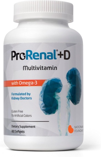 [BRSWIZY4BABBSFTI] ProRenal+D cu ulei de pește Omega-3 Rinichi Multivitamine 90-zi