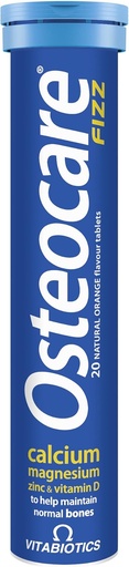 [BRSWIY32AR7REDLY] Vitabiotics Osteocare Fizz - Effervescent Tablets with Calcium, Magnesium, and Zinc | Bone Health and Immunity Multivitamin Supplement for Men and Women - 20 Tablets