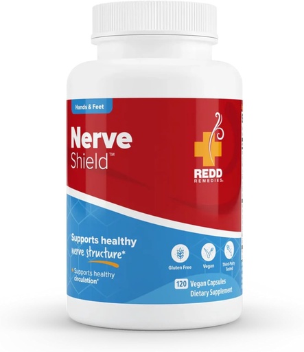 [BRSWIZQQCF4ROEDG] Redd Remedies, Nerve Shield, Supports Healthy Nerve Structure and Circulation, 120 Vegan Capsules