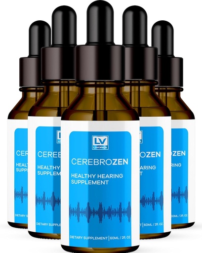 [BRSRAYYQCMFAYAI4] 5 Pack - Cerebrozen Ear Drops - Cerebrozen, Cerebrozen 24, Cerebrozen 360 Hearing Support, Cerebrozen Drops, Cerebrozen Liquid, Cerebrozen Drops for Ears, 5 Bottles for 5 Months