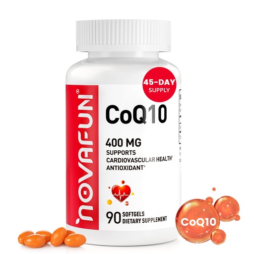 [BRSRAAILDN5G2HL7] CoQ10-400mg-Softgels with Coconut MCT Oil, High Absorption Coenzyme Q10 Supplement for Heart Health & Energy Production, 90 Count, 45 Day Supply