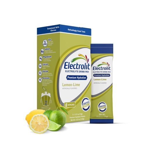 [BRSRAYL7OAHGYF3Z] Electrolit Electrolytes Powder Packets, Lemon Lime 8 Pack, Powdered Hydration Packets for Dehydration & Rehydration, Post Workout Flavored Hydrating Drink Mix, Gluten Free Daily Water Enhancer Sticks