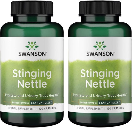 [BRSWGAAODN6QGCLB] Swanson Stinging Nettles - Herbal Supplement Prostate Health & Urinary Tract Support - Natural Formula Supporting Respiratory Health & Fluid Balance - (120 Capsules) (2 Pack)