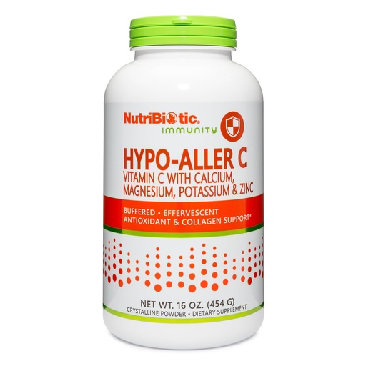 [BRSWIYQAO4FBKADA] NutriBiotic - Hypo-Aller C Powder Vitamin C & Minerals, 16 Oz | 1300 Mg Vitamin C for Antioxidant & Collagen Support | Buffered with Calcium, Magnesium, Zinc & Potassium | Gluten & GMO Free