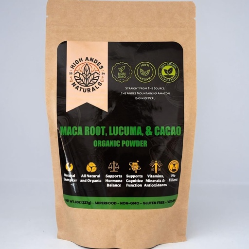 [BRSRAAT5OUHB423V] Organic Maca Root Powder Blend – Energy Boost & Hormone Balance – Peruvian Superfood – 8 oz