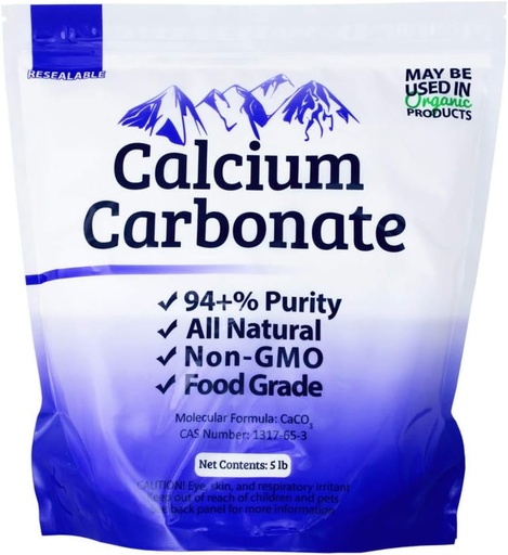 [BRSWIZQOOFYGAD3C] 25 lb Food Grade 97+% Calcium Carbonate from Ground Limestone