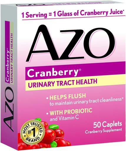 [BRSWIYYOOQMAA23I] AZO All Natural Focusd Cranberry Tablet, 50 Count (Böyük 3)