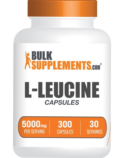 [BRSRMHTYCQBRUGTL] BulkSupplements.com L-Leucine Capsules - Leucine Supplements, Leucine Amino Acid, BCAA Supplements, Leucine 5000mg - Gluten Free, 10 Capsules per Serving - 30-Day Supply, 300 Capsules