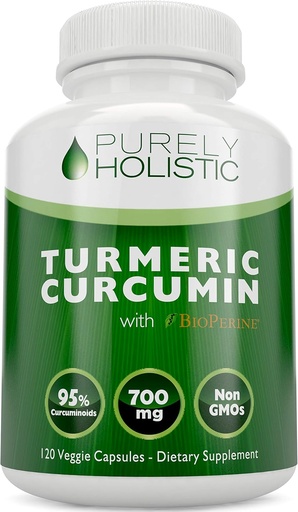 [BRSWIGQ3DMCAK3A5] Turmeric Curcumin with BioPerine - 120 Vegan Capsules - 700mg of Tumeric per Capsule - with Black Pepper Extract 95% Curcuminoids