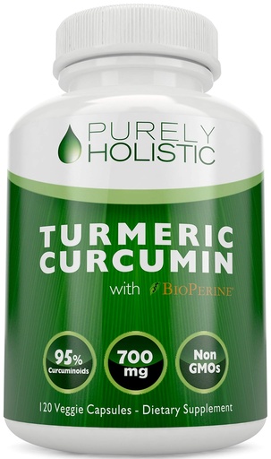 [BRSWIGQ3DMCAK3A5] Turmeric Curcumin with BioPerine - 120 Vegan Capsules - 700mg of Tumeric per Capsule - with Black Pepper Extract 95% Curcuminoids