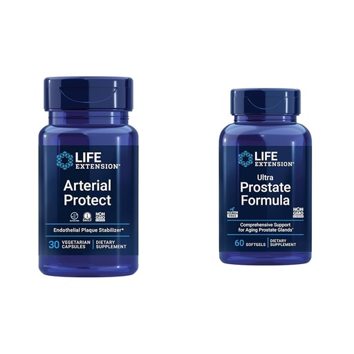 [BRSROBLYCIHBOCA7] Life Extension Arterial Protect - Blood Pressure Supplement for Heart Health & Ultra Prostate Formula, Saw Palmetto for Men, pygeum, stinging Nettle Root, lycopene