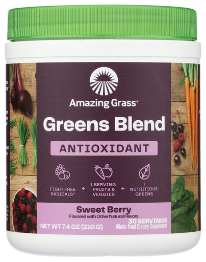 [BRSWGAQ6PIIQKYLP] Amazing Grass Sweet Berry Antioxidant Superfood Powder, 7.4 OZ