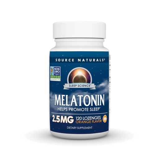 [BRSWIYTYCUPQY2LI] Source Naturals Melatonin 2.5 mg - 120 Orange Flavored Lozenges