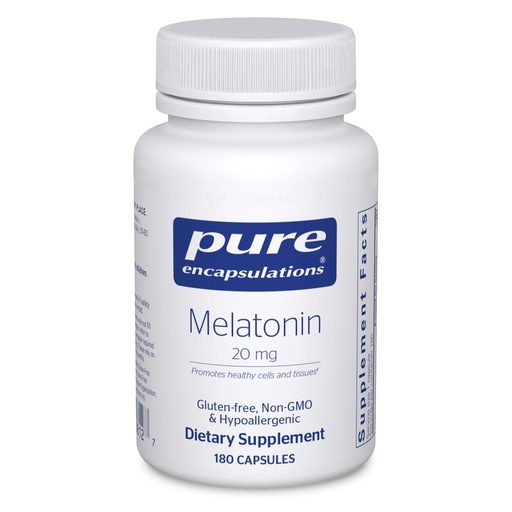 [BRSWIY37O4NQ23LC] Pure Encapsulations Melatonin 20 mg - Not Intended for Sleep Support - for Immune System & Healthy Cells - 99.5% Purity Melatonin - Gluten Free & Non-GMO - 180 Capsules