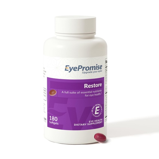 [BRSW2BIZAQHQ2YI2] EyePromise Restore Eye Health Supplements - 180 Softgels, 90-Day Supply - Omega 3 Supplement for Aging Eyes with Lutein and Zeaxanthin, Fish Oil, EPA, DHA & Eye Vitamins and Nutrients