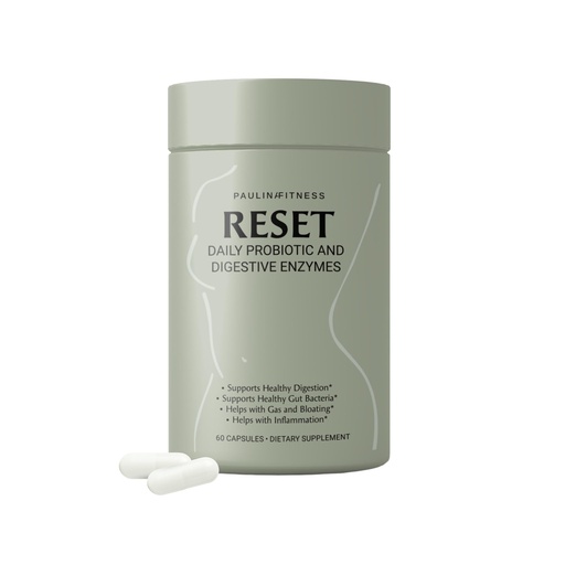 [BRSRGFTRAUJRQALO] Reset Daily Probiotic + Prebiotic Plant Digestive Enzymes – Advanced Gut Reset for Women – Bloating Relief, Weight Management, Digestion, Gut Health – Vegan, Shelf-Stable – 60 Capsules (30-Day Supply)