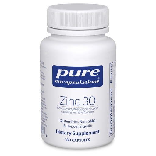 [BRSWIYQBOQIG2GAV] Pure Encapsulations Zinc 30 mg - Supplement for Immune System Support, Growth and Development, and Wound Healing* - with Zinc Picolinate 30 mg - 180 Capsules