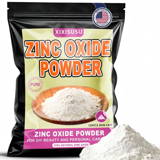 [BRSREEA3B4PAKALD] Zinc Oxide Powder 99.9% Pure - Fine Mesh Non-Nano Grade - for DIY Sunscreen, Ointments, Cosmetics, Soap Making & Skin Care Use (4 oz)