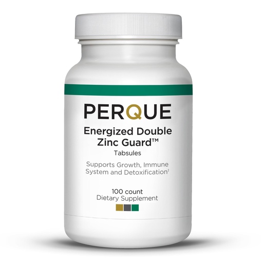 [BRSWIYIDBR7ACDQ5] PERQUE Energized Double Zinc Guard 100 Tabs – Dual-Form Zinc Supplement with Picolinate & Citrate – Supports Immune, Skin & Cellular Health – High-Absorption, Non-GMO, Gluten-Free Formula – 100ct