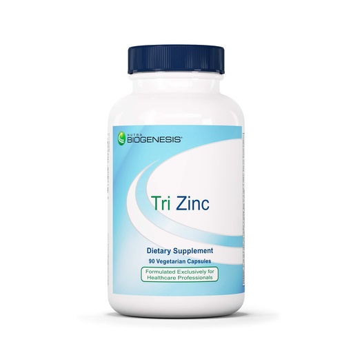 [BRSWIYAPCIJWMFTK] Nutra Biogenesis Tri Zinc - Chelated Zinc Glycinate Supplement for Men and Women with Copper for Natural Immune Support and Skin Health, 30mg Chelate Per Pill - 90 Capsules