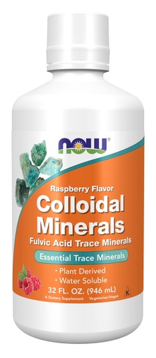 [BRSWIY35BZ5BEEA7] NOW Foods Supplements, Colloidal Minerals Liquid, Plant Derived, Essential Trace Minerals, Raspberry, 32-Ounce