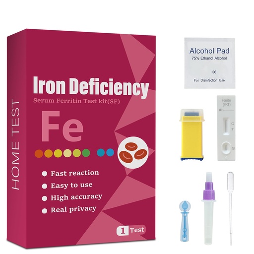 [BRSRGCQ7PMCRMFD2] Iron Deficiency Test Kit, Suitable for Children and Adults, at-Home Iron Test Kit for Anemia.Iron Test Kit for Quick Response and Accurate Results