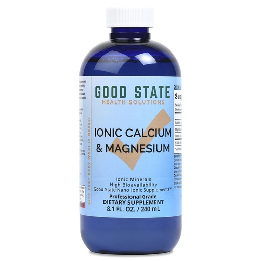 [BRSWIZYZPINRO3D2] Good State Liquid Ionic Calcium and Magnesium (72 mg calcium elemental, 63 mg magnesium elemental, 500 mcg boron elemental - 8 fl oz)