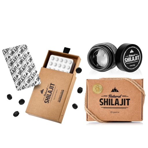 [BRSRAEAOOZ6BY3DU] Natural Shilajit Tablets - 120 Count, Sun Dried 100% Pure Shilajit for Men & Natural Shilajit Resin - Shilajit for Men & Women with Fulvic Acid & Trace Minerals