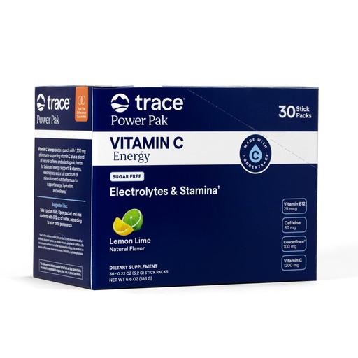 [BRSRGAQBPMHBO3LJ] Trace Minerals Power Pak - Vitamin C Energy Lemon Lime