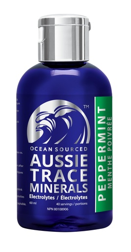 [BRSRGYYCBEOWGGQ4] Aussie Trace Minerals - with Peppermint Organic Extracts | 2oz / 60mL | Electrolyte Hydration Drops | Magnesium Rich, Low Sodium
